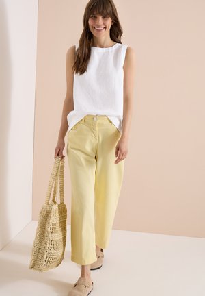 Cecil, BLOUSE TOP MADE OF LINEN WITH BUTTON DETAILS - Top - white