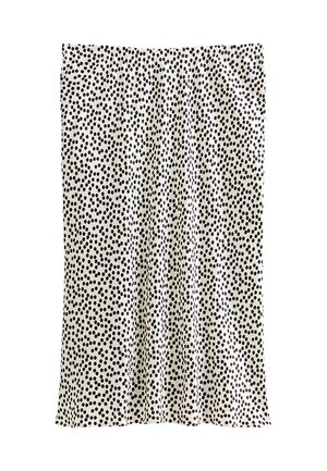 New Look Curves CURVES SPOTTED PRINT MIDI - Pencil skirt - off white