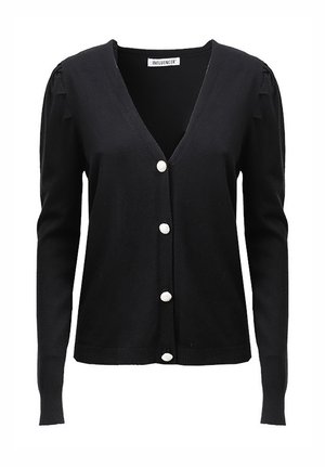 INFLUENCER V-NECK WITH PUFFED SLEEVES - Gilet - black