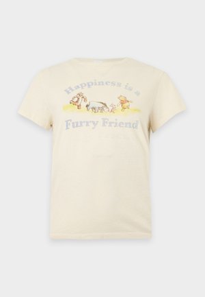 RE/DONE, CLASSIC TEE POOH FRIEND - Тениска с щампа - vintage white