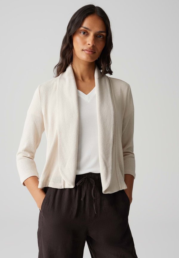 RELAXED FIT 3/4 SLEEVE - Strickjacke - natural glaze