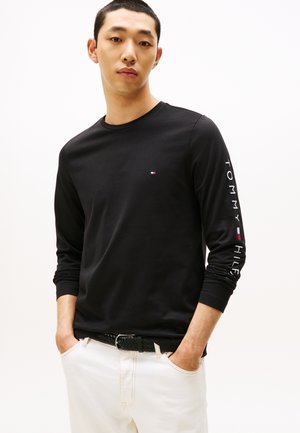 Tommy Hilfiger LOGO LONG SLEEVE TEE - Μπλούζα με μακριά μανίκια - black