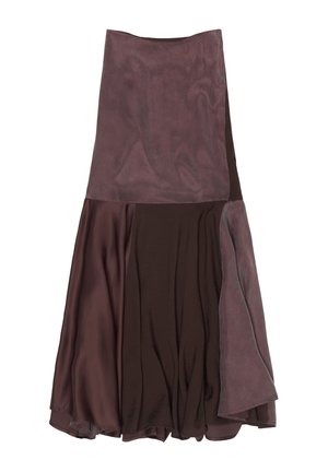 BIMBA Y LOLA, BIMBA Y LOLA FALDA FLUIDA PATCHWORK MARRÓN - Maxirok - marron