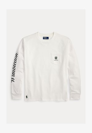 Polo Ralph Lauren, WIMBLEDON BIG FIT LONG-SLEEVE T-SHIRT - Maglietta a manica lunga - white
