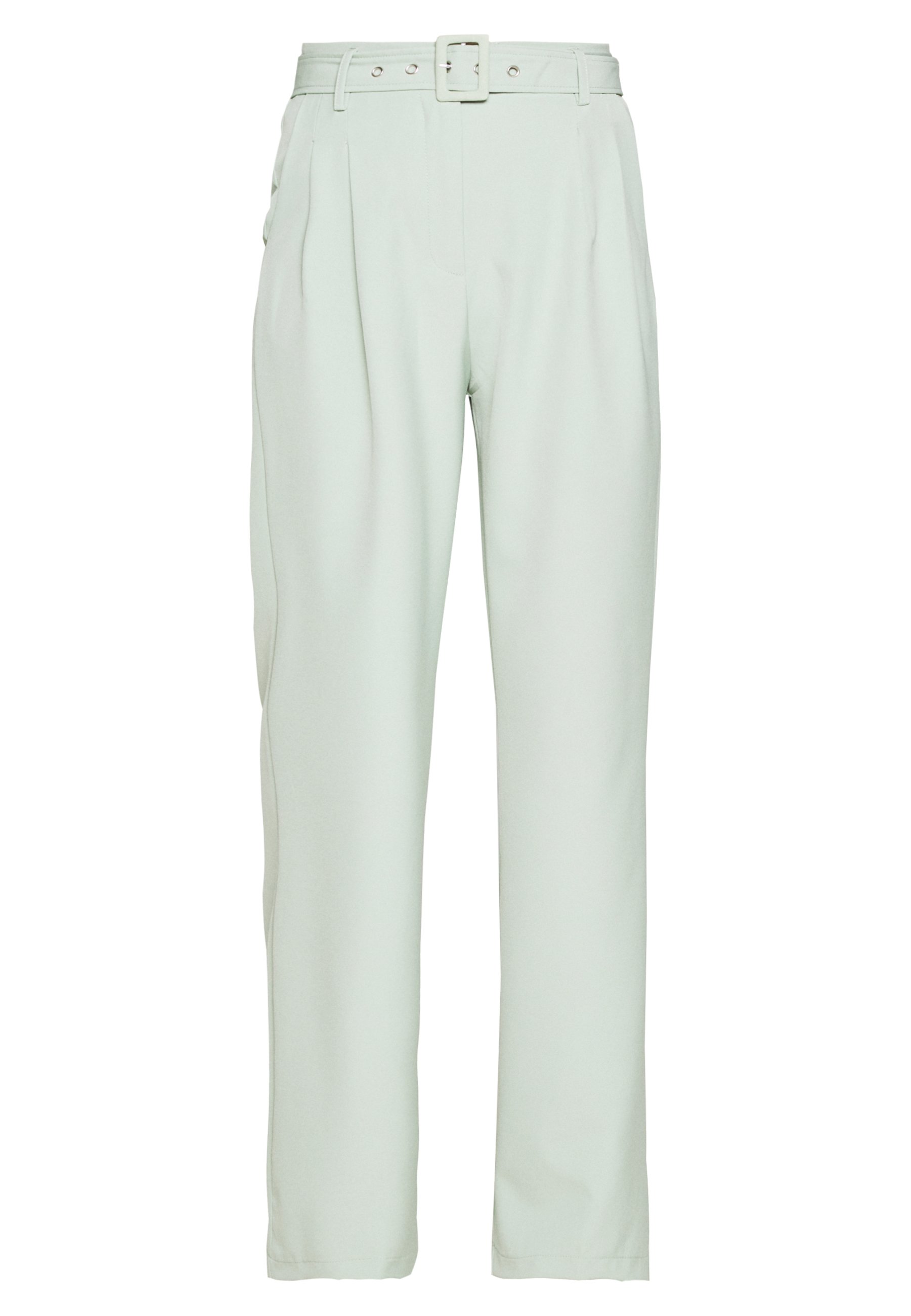 Missguided Tall BALLOON WIDE LEG TROUSERS Bukse mint Missguided Tall FLORAL WIDE LEG TROUSERS - Bukse - white