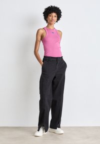 HUGO EASY TANK - Topp - medium pink