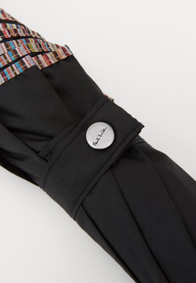 Paul Smith MULTISTRIPE TRIM TELESCOPIC UMBRELLA UNISEX - Guarda-chuva - black