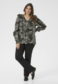 Kaffe Curve ALICIA   - Camicetta - black grey abstract graphic
