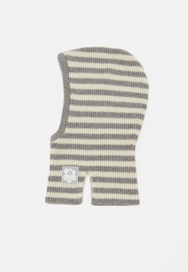 Marimekko PYÖRRE TASARAITA - Kootud müts - grey/off white