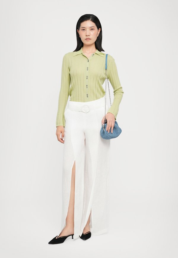 EMBLEMA - Trousers - bianco ottico2