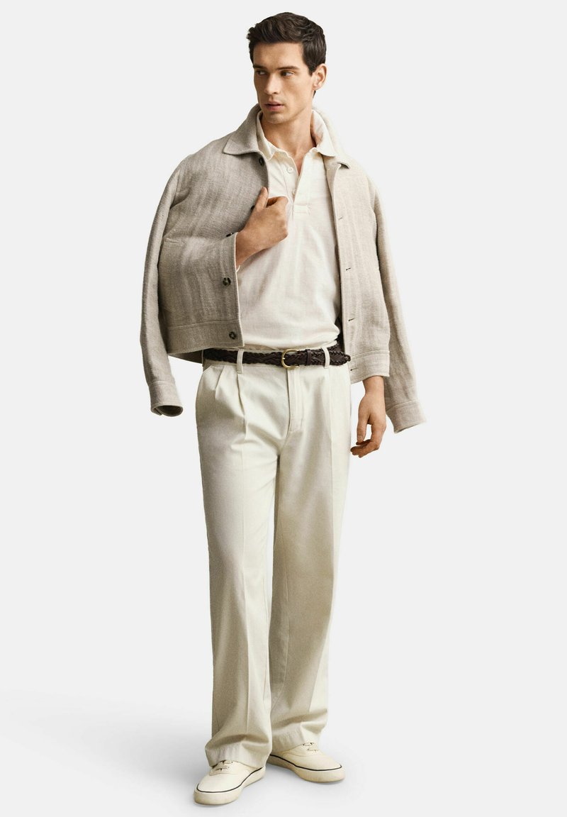 GANT WASHED HEAVY RUGGER - Polotričko - cream