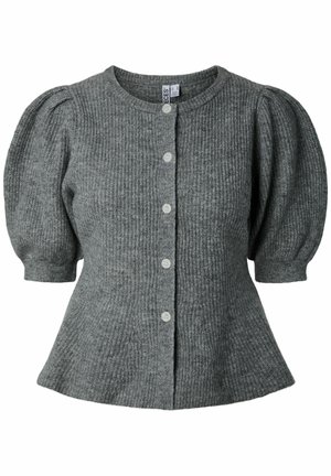 Pieces, Knitted PCSILLY PUFF - Gilet - medium grey melange
