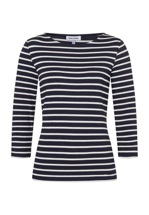 STRETCHIGES 3/4 ARM, STREIFEN - T-shirt print - marine offwhite