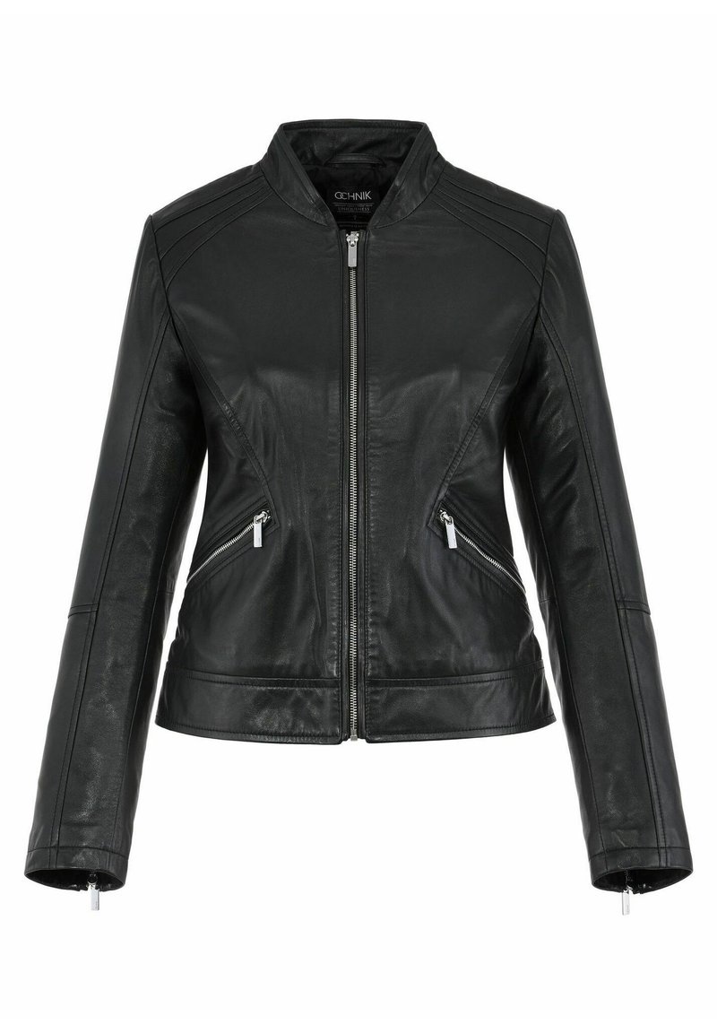 OCHNIK Leren jas zwart OCHNIK Leren jas zwart