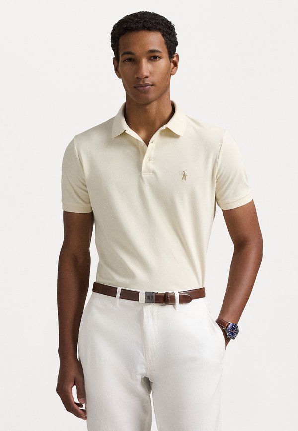 CUSTOM SLIM FIT STRETCH MESH POLO SHIRT - Polo shirt - andover cream
