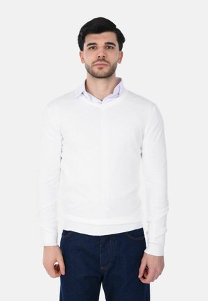 SCOLLO A V - Maglione - bianco