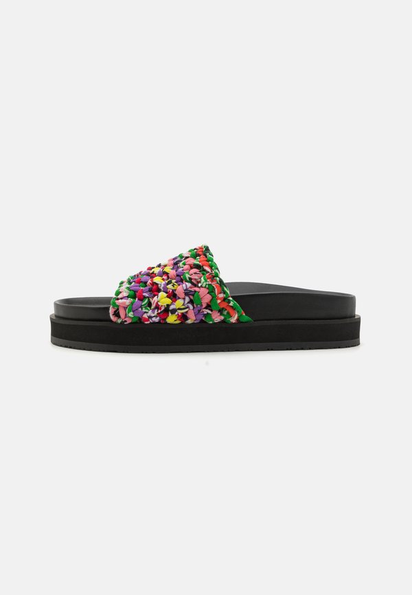 Pantolette flach - multicolor