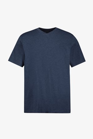 JP1880, GROSSE GRÖSSEN REINE V-AUSSCHNITT - T-Shirt basic - dark blue mottled
