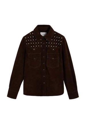 Chaqueta de cuero - dark brown