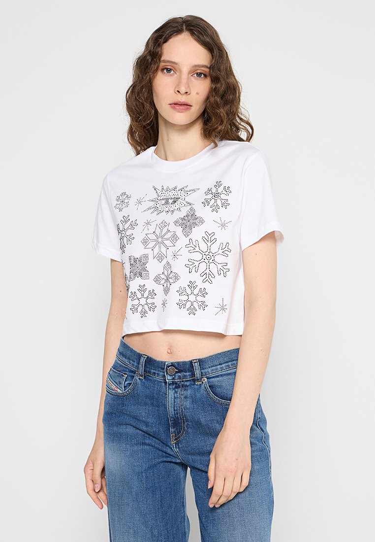 Diesel T-shirt print wit