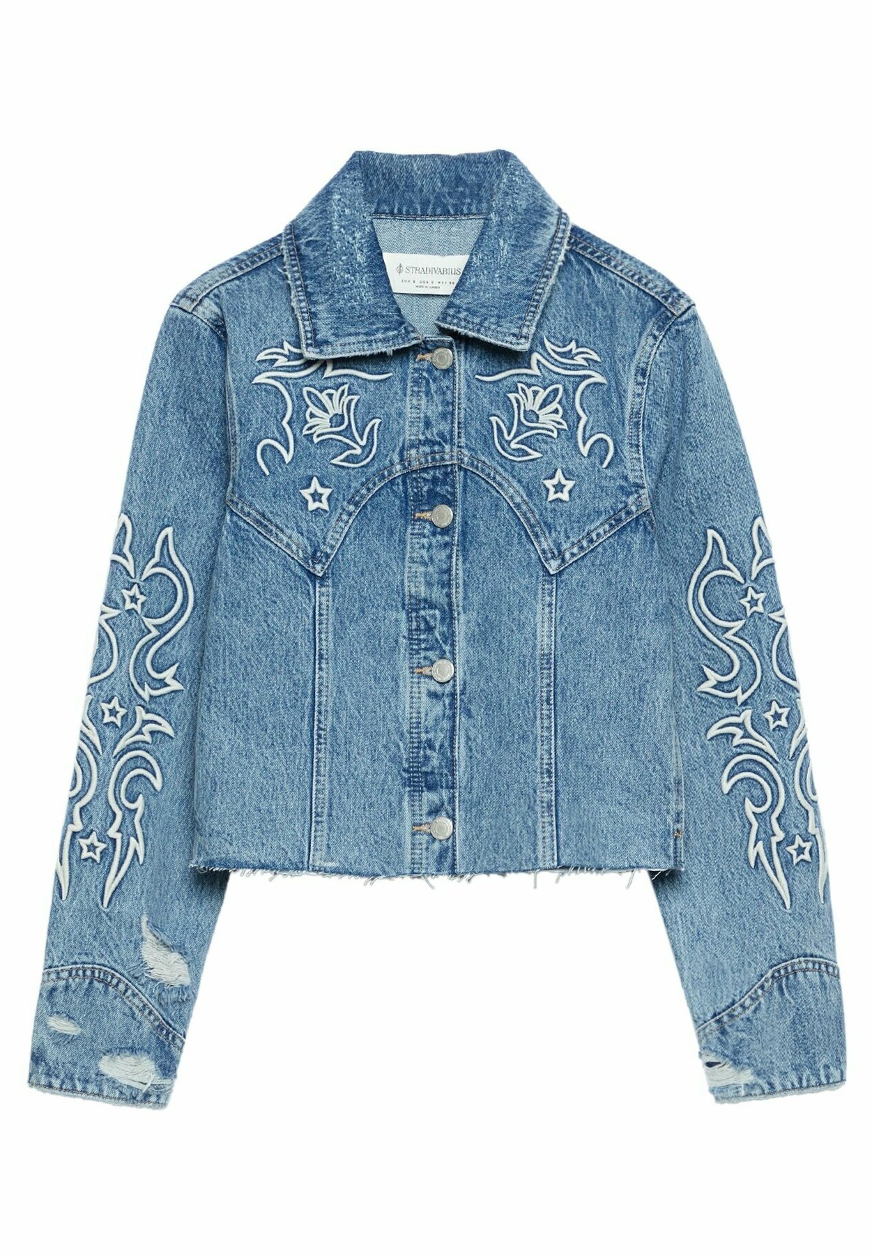 Stradivarius Denim jacket - blue denim 