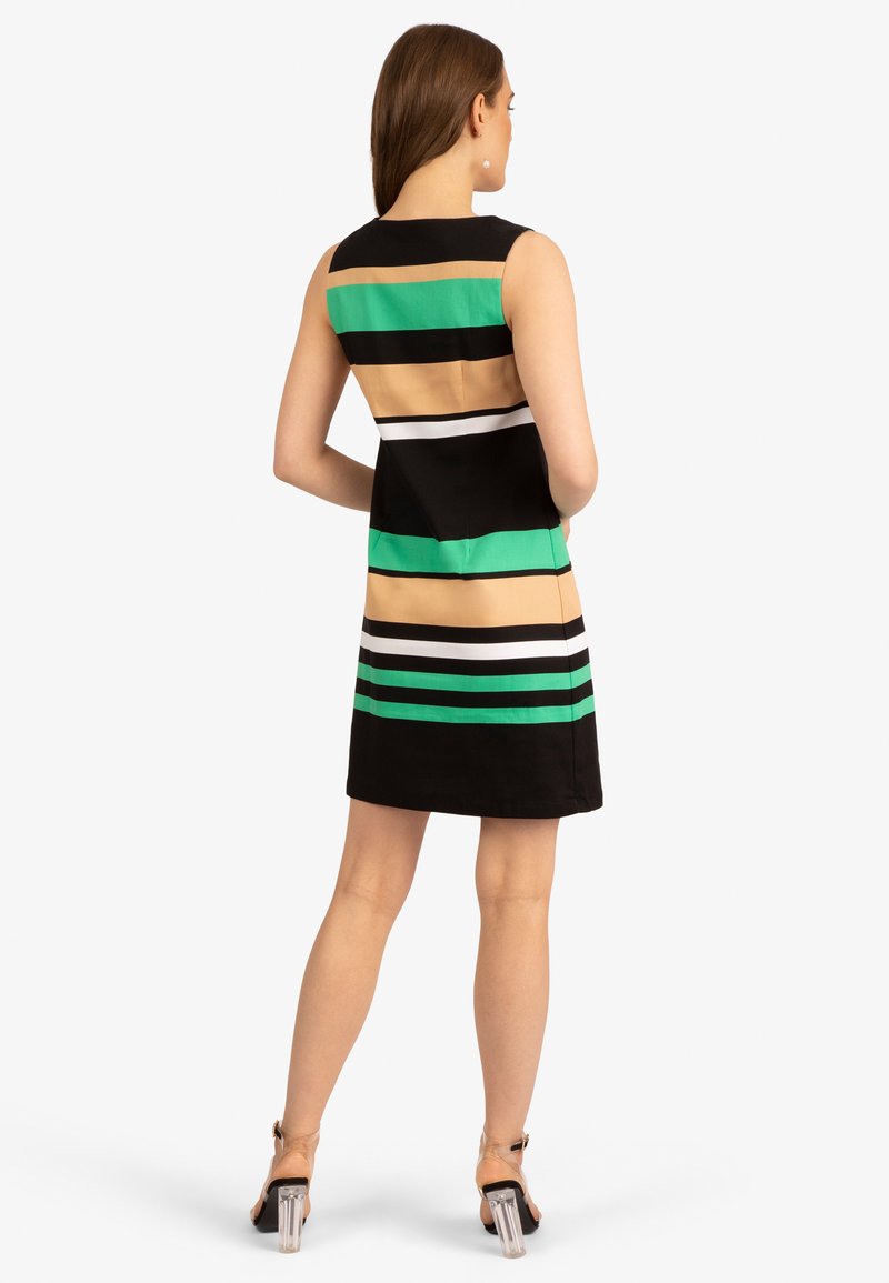 Damen Freizeitkleider | Apart Jerseykleid schwarz weiß grün/mehrfarbig - YG94286 Damen Freizeitkleider | Apart Jerseykleid schwarz weiß grün/mehrfarbig - YG94286