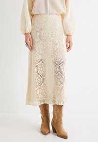 Koton MIDI - A-linjainen hame - white
