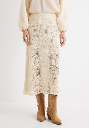 Koton MIDI - Jupe trapèze - white