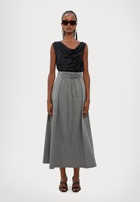 Emporio Armani GONNA - Maxi szoknya - light grey melange