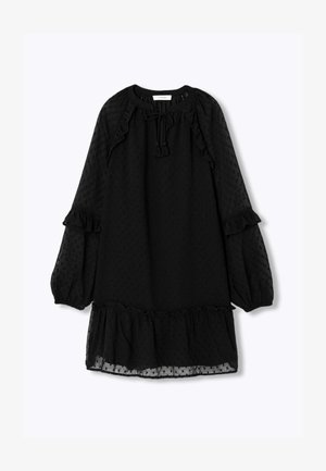 Promod COURTE PLUMETIS - Robe de jour - noir