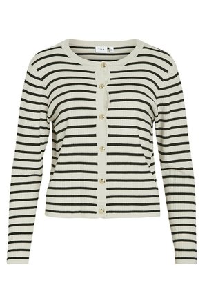 VILA ZICHA L/S STRIPED  - Strickjacke - birch black