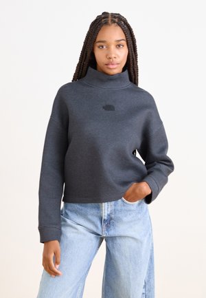 MOCK NECK - Felpa - black heather
