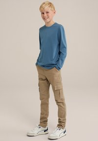 WE Fashion Top dugih rukava - blue