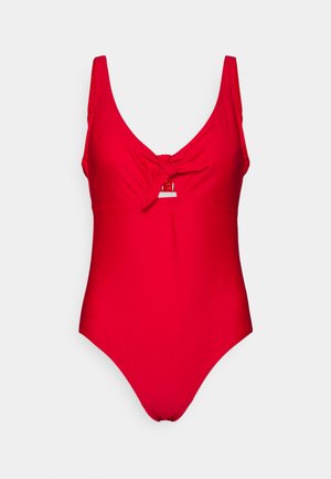 UNDERWIRED BOW FRONT CONTROL SWIMSUIT - Fato de banho - red