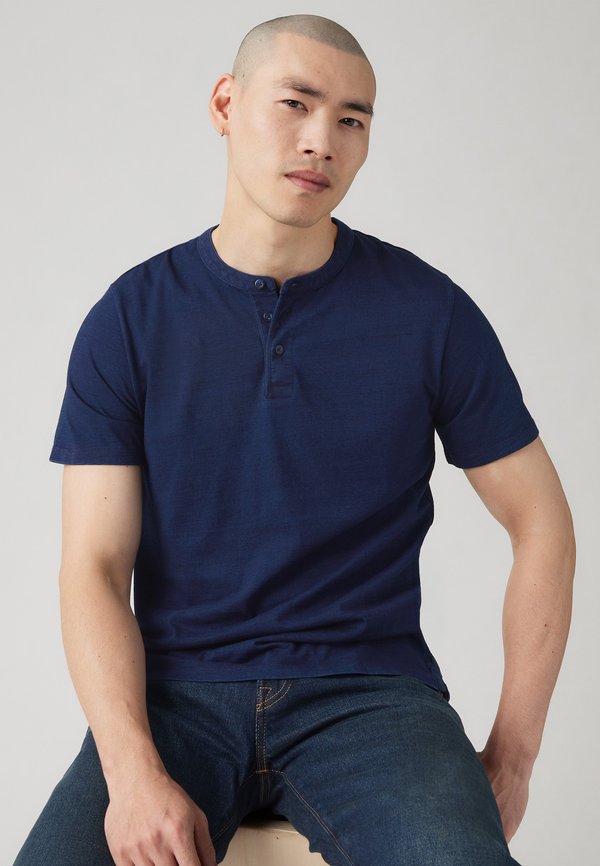 HENLEY - T-Shirt basic - true indigo dark indigo