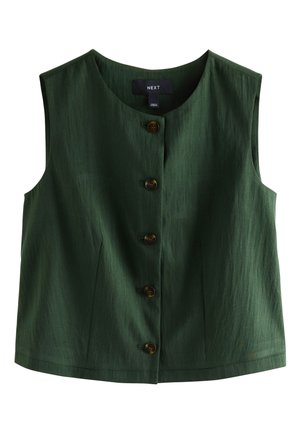 Next REGULAR FIT - BUTTON FRONT  - Bodywarmer - khaki green