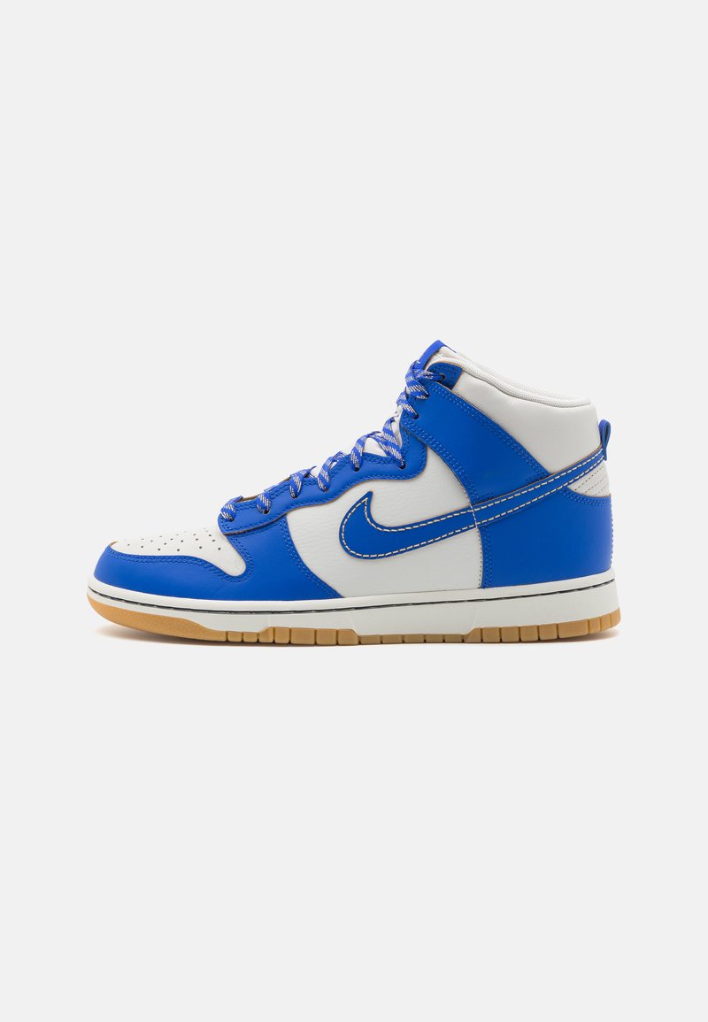 Nike Sportswear DUNK RETRO SE - Høye joggesko - phantom/racer blue/pale ivory/gum yellow/obsidian