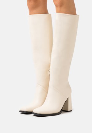 Laarzen met hoge hak - ivory