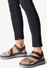 Tamaris COMFORT  - Platform sandals - black comb