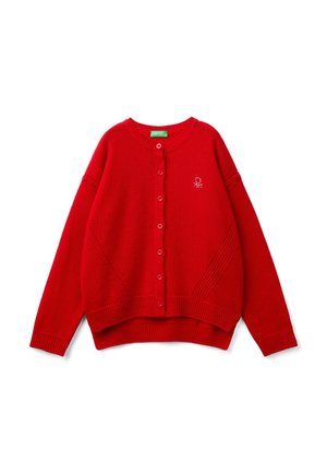 United Colors of Benetton, DETAILING AND SWAROVSKY LOGO - Chaqueta de punto - red