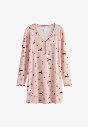Next, REGULAR FIT - POINTELLE LONG SLEEVE NIGHTIE . - Camicia da notte - pink spa print