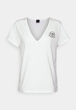 Pinko Turbato Camiseta Jersey Snow Wash Logo, N98_Humo Orquídea, XXL Para Mujer