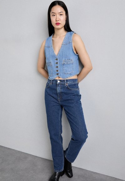 RE/DONE LOOSE LONG - Vaqueros rectos - dark blue denim