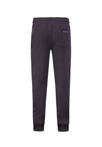 Dunkelgraue, weiche Jogginghosen aus Stoff mit einem Tunnelzugbund und gerippten Bündchen. Verfügt über eine Gesäßtasche mit dem Logo "RETOUR JEANS".