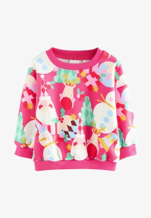 REGULAR FIT - CREW NECK - Športni pulover - bright pink christmas print