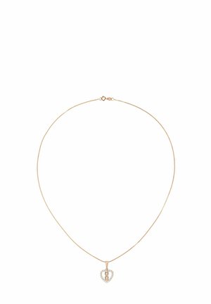 HEART WITH CZ STONES INFINITY DESIGN - Verižica - rose gold-coloured