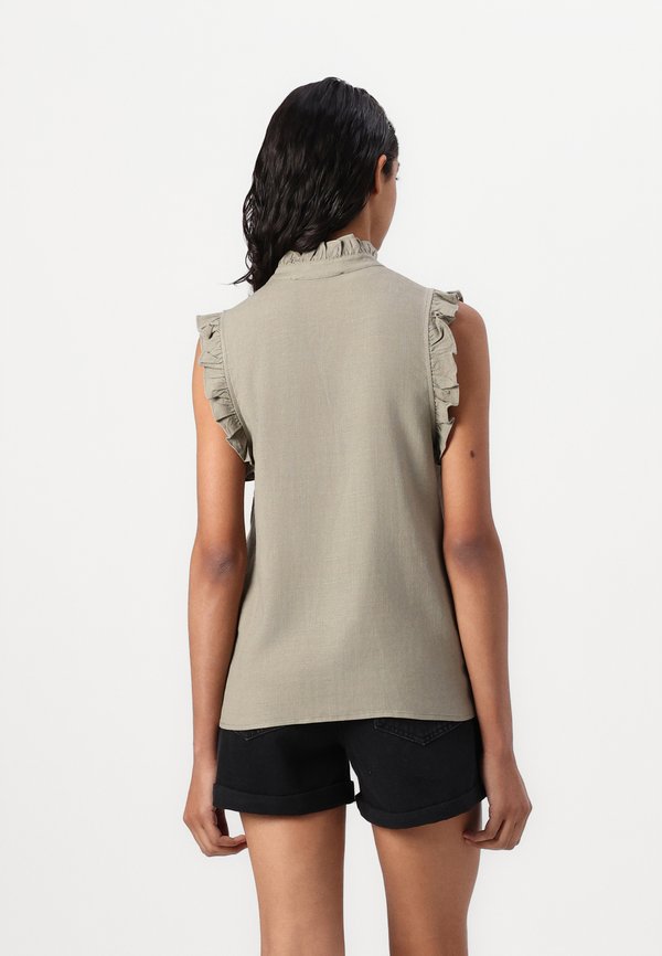 SLFVIVA SUN RUFFLE - Button-down blouse - vetiver2