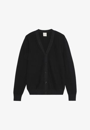 Calvin Klein, LS TEXTURED COTTON CARDIGAN 12GG - Gilet - black