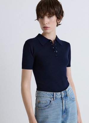 Calliope, T-SHIRT TINTA UNITA - Polo - blu notte