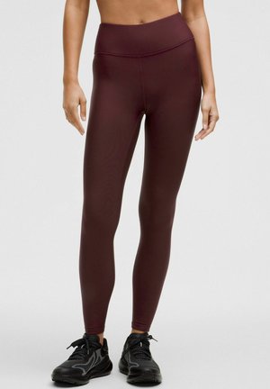 lululemon FLEECE HIGH-RISE RUNNING 71CM - Tights - garnet